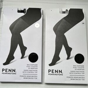 Penningtons PENN Size 5x Pantyhose Tights Black NEW